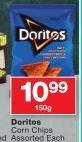 Doritos Corn Chips Assorted-150g