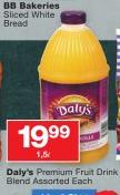 Daly's Premium Fruit Drink Blend Assorted-1.5Ltr Each