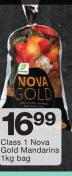 Class 1 Nova Gold Mandarins-1Kg Bag