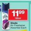Glade Air Freshener Assorted-180ml Each