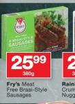 Fry's Meat Free Braai Style Sausages-380g