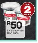 Blueberries Cups-2x125g Cups
