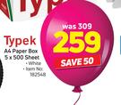 Typek A4 Paper Box-5X500 Sheet