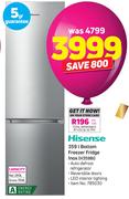 Hisense 359L Bottom Freezer Fridge Inox H359BI