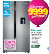 Hisense 670L Side By Side Fridge H670SI-WD