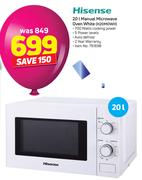 Hisense 20L Manual Microwave Oven White H20MOWH