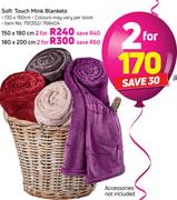 Soft Touch Mini Blankets 150x180cm-For 2