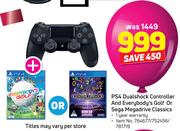 PS4 Dualshock Controller & Everybody's Golf Or Sega Megadrive Classics