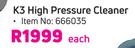 Karcher K3 High Pressure Cleaner