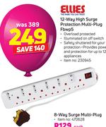 Ellies 12 Way High Surge Protection Multi Plug FBWP5