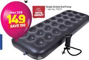 Out & About Single Airbed & Pump