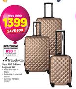 Travelwize Sadc ABS 3 Piece Luggage Set-Per Set