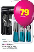 Mainstays 24 Or 25 Piece Cutlery Set In Tray-Per Set