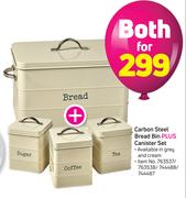 Carbon Steel Bread Bin Plus canister Set-Both For