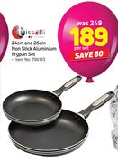 Tissolli 24cm & 26cm Non Stick Aluminium Frypan Set-Per Set
