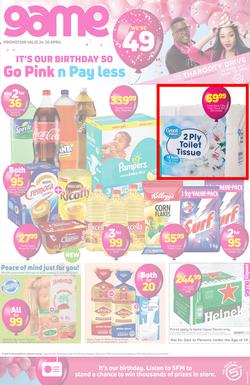 Game KZN Food : Go Pink n Pay Less (24 Apr - 30 Apr 2019), page 1