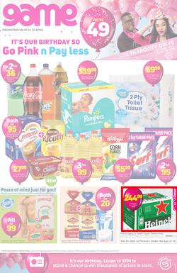 Game KZN Food : Go Pink n Pay Less (24 Apr - 30 Apr 2019), page 1