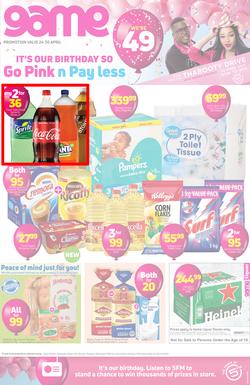 Game KZN Food : Go Pink n Pay Less (24 Apr - 30 Apr 2019), page 1