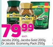 Jacobs 200g, Jacobs Gold 200g Or Jacobs Economy Pack 250g-Each