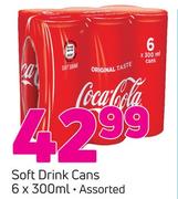 Soft Drink Cans-6X300ml