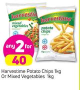 Harvestime Potato Chips 1Kg Or Mixed Vegetables 1Kg-For 2