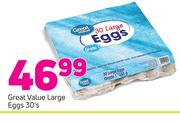 Great Value Large Eggs-30's