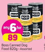 Boss Canned Dog Food-6X820g