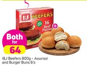 1I&J Beefers 800g And Burgers Buns 6's-For Both