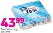 Great Value Large Eggs-30's