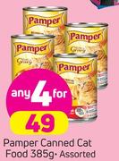Pamper Canned Cat Food-4X385g