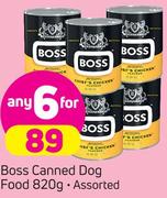 Boss Canned Dog Food-6X820g
