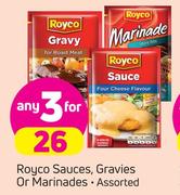 Royco Sauces, Gravies Or Marinades Assorted-For Any 3
