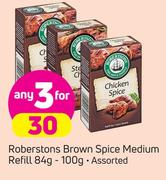 Roberstones Brown Spice Meduim Refill Assorted-3X84g/100g