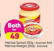 Merloss Spread Assorted- 250g And Melrose Wedges Assorted-200g-For Both 