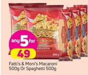 Fatti's & Moni's Macroni Or Spaghetti-Any 5X500g