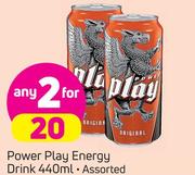 Power Play Energy Drink Assorted-2X440ml