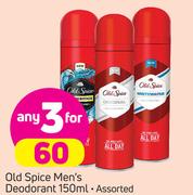 Old Spice Men's Deodorant-3X150ml