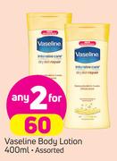 Vaseline Body Lotion-2X400ml