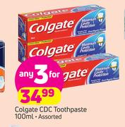 Colgate CDC Toothpaste-3X100ml 