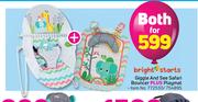 Bright  Starts Giggle And See Safari Bouncer Plus Playmat-Both