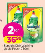 Sunlight Dishwashing Liquid Pouch-2X750ml
