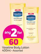 Vaseline Body Lotion-2X400ml