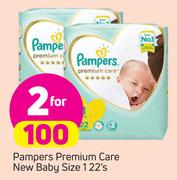 Pampers Premium Care New Baby Size-2X122's Pack