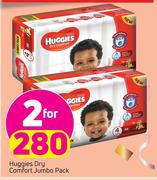 Huggies Dry Comfort Jumbo Pack-For 2