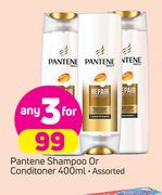 Pantene Shampoo Or Conditioner-3X400ml