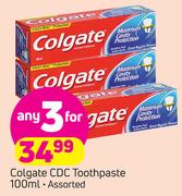 Colgate CDC Toothpaste-3X100ml 