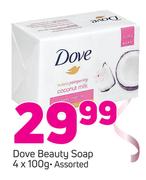 Dove Beauty Soap Assorted-4X100g