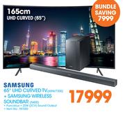 Samsung 165cm(65)" UHD Curved TV(65NU7300)+Samsung Wireless Soundbar(N400)