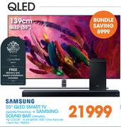 Samsung 55"(139cm) QLED Smart TV(QA55Q7FNAKXXA)+Samsung Sound Bar(HWN450)