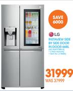 LG 668Ltr Instaview Side By Side Door In Door GC-X247CSBV A